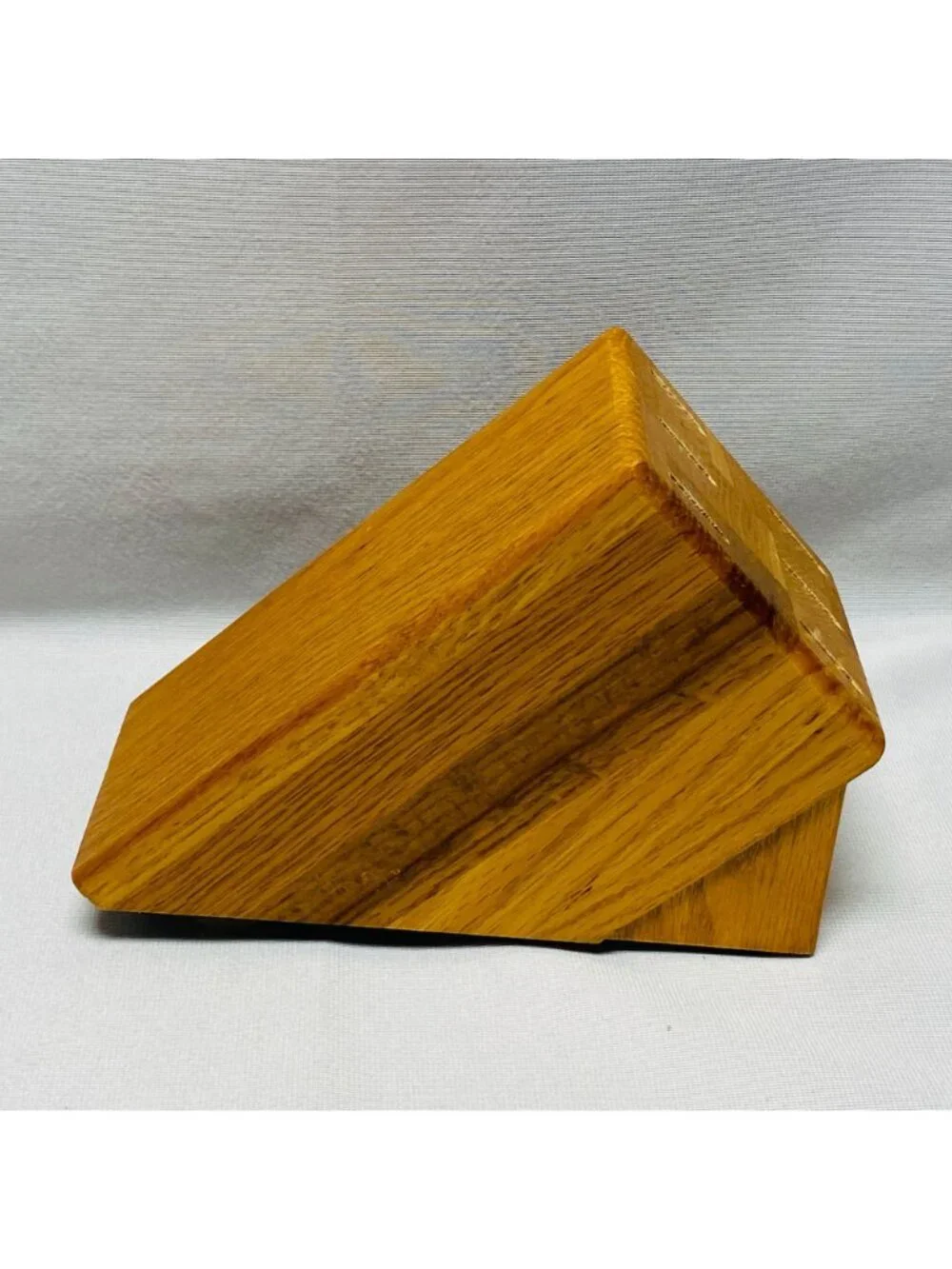 Cutco 6-Slot Wooden Table Knife Block Vertical Storage Hardwood USA Made